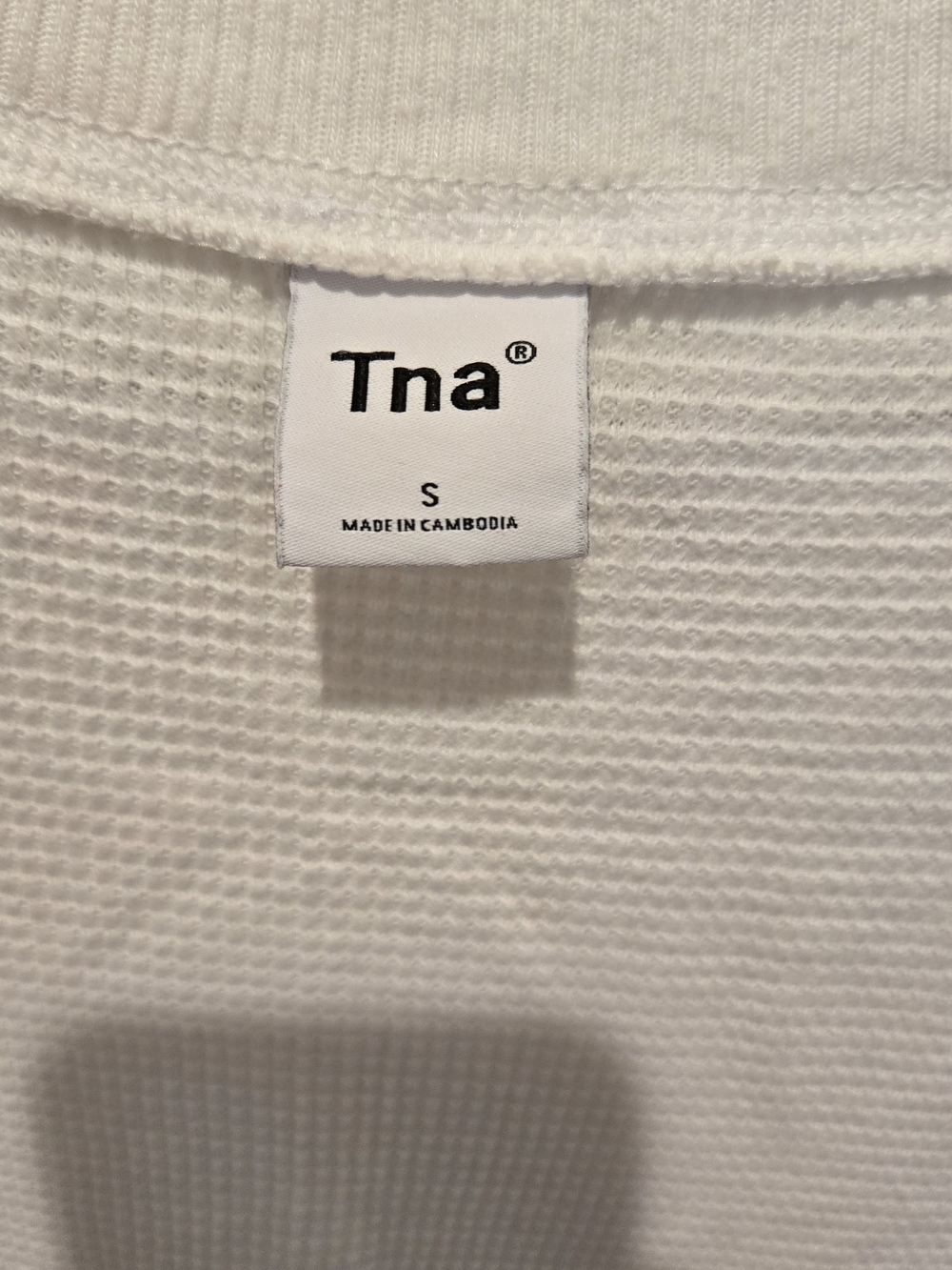Tna White Waffle-Knit Shirt